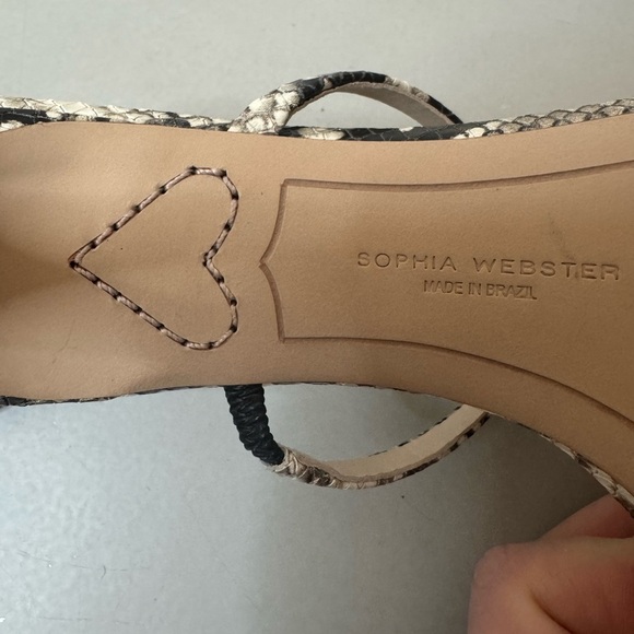 Sophia Webster Snakeskin Strappy Heels – Size 7.5, Ultra Chic Design - Picture 9 of 14